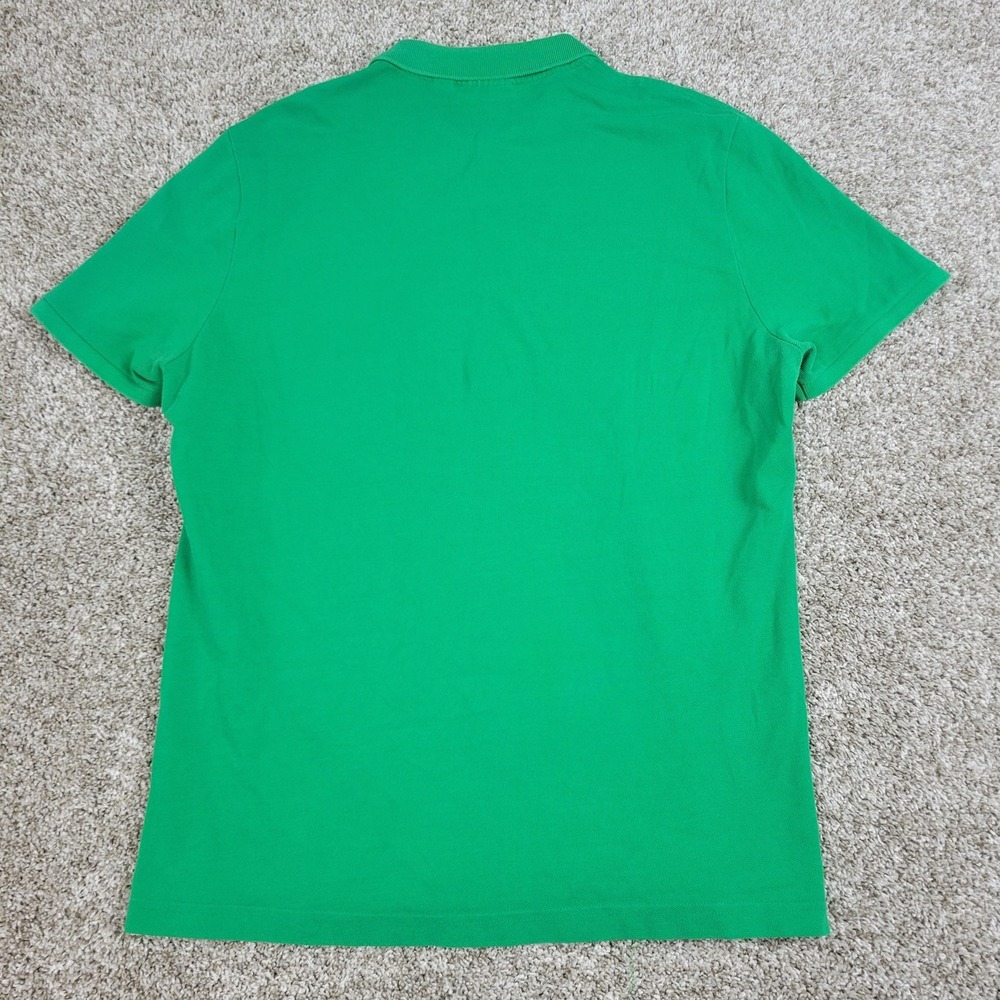 Lacoste Slim Fit Mens XL Solid Green Stretch Knit Polo Short Sleeve Logo - Picture 3 of 6